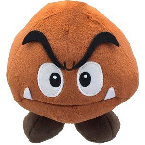 Little Buddy Super Mario All Star Collection 1427 Goomba Stuffed Plush, 5"